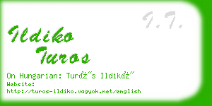 ildiko turos business card